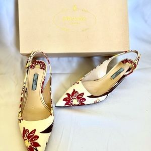 Never worn Prada heels with pointed toe